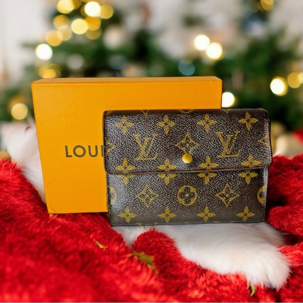 Authentic Louis Vuitton Monogram Alexandra Wallet Vintage Core With Box